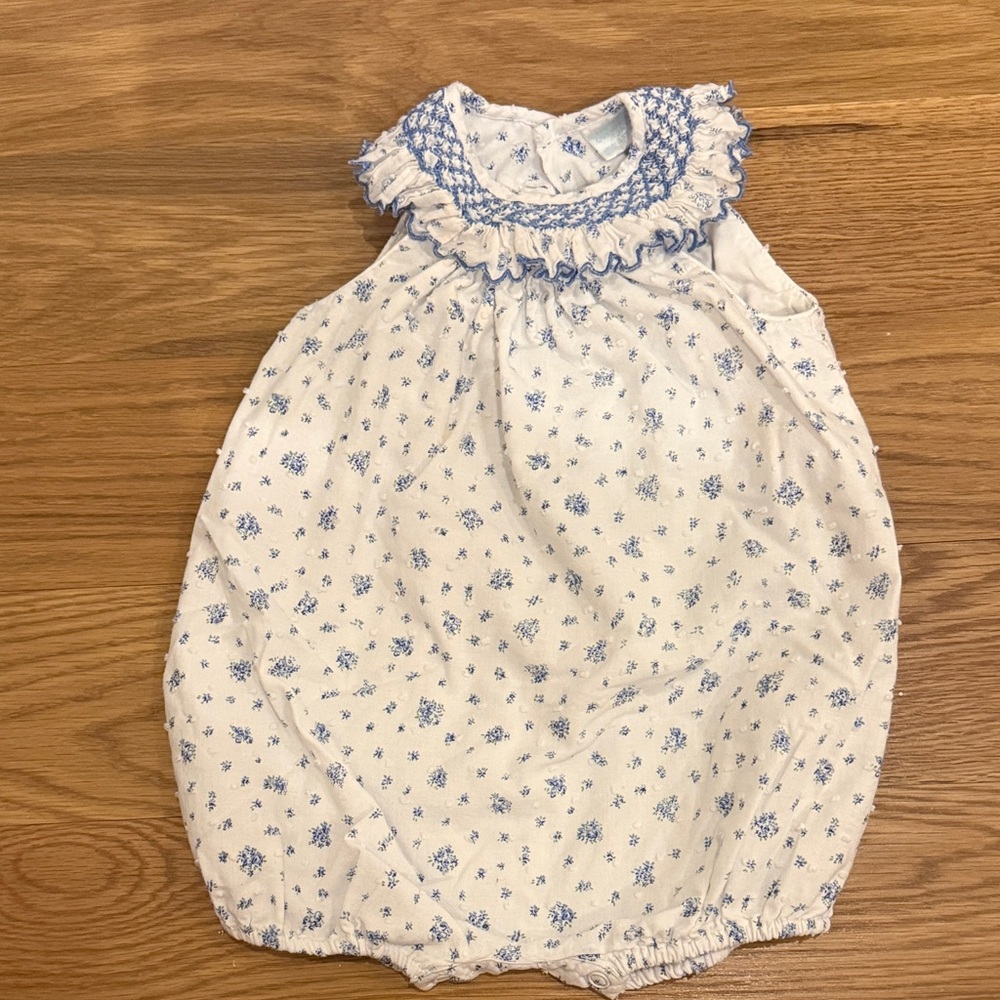 Edgehill Collection Blue and White Floral One Piece